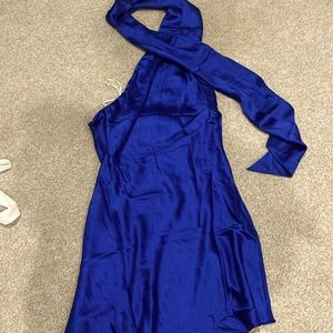 Hello Molly silk dark blue dress